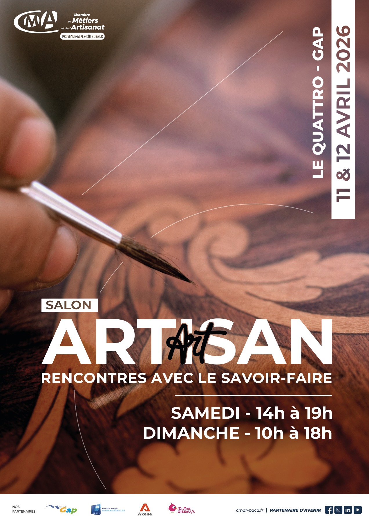 Artisan’Art samedi 11 et dimanche 12 avril 2026 : le salon des artisans d’art dans les Hautes-Alpes à ne pas manquer !